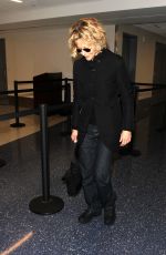 MEG RYAN Arrives at LAX Airport in Los Angeles 01/21/2016