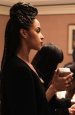 MEGALYN ECHIKUNWOKE at Damien Panel at 2016 Winter TCA Tour in Pasadena 01/06/2016