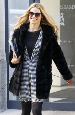 MICHELLE HUNZIKER Out and About in Milan 01/20/2016