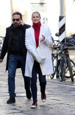 MICHELLE HUNZIKER Out and About in Milan 01/26/2016