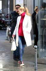 MICHELLE HUNZIKER Out and About in Milan 01/26/2016