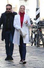 MICHELLE HUNZIKER Out and About in Milan 01/26/2016