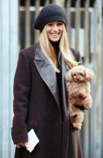 MICHELLE HUNZIKER Out eith Her Dog in Milan 01/21/2016