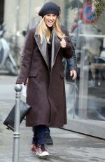 MICHELLE HUNZIKER Out eith Her Dog in Milan 01/21/2016