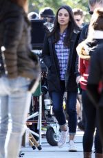 MILA KUNIS on the Set of Bad Moms in New Orleans 01/11/2016