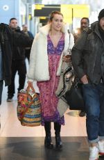 MILEY CYRUS Arrives at JFK Airport in New York 01/18/2016