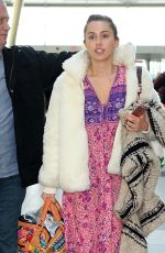 MILEY CYRUS Arrives at JFK Airport in New York 01/18/2016