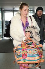 MILEY CYRUS Arrives at JFK Airport in New York 01/18/2016