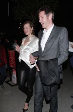 MILLA JOVOVICH at Boa Steakhouse in West Hollywood 01/08/2016 