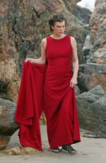 MILLA JOVOVICH on the Set of a Photoshoot in Malibu 01/19/2016