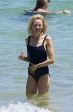 NAOMI WATTS in Swimsuit at Bondi Beach in Sydney 01/01/2016