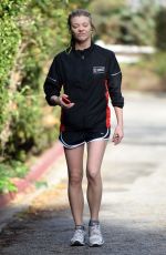 NATALIE DORMER in Shorts Out for Walk in Hollywood 01/11/2016