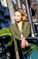 NATASHA POLY on the Set of a Photoshoot in Paris 01/26/2016