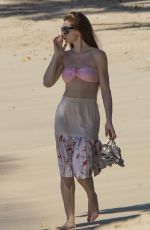 NICOLA ROBERTS in Bikini Top at a Beach in Barbados 01/19/2016