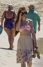 NICOLA ROBERTS in Bikini Top at a Beach in Barbados 01/19/2016