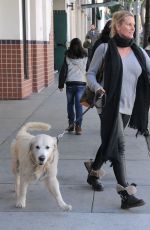 NICOLETTE SHERIDAN Out with Her Dog in Beverly Hills 01/07/2016