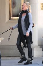 NICOLETTE SHERIDAN Out with Her Dog in Beverly Hills 01/07/2016