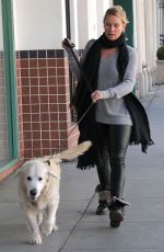 NICOLETTE SHERIDAN Out with Her Dog in Beverly Hills 01/07/2016