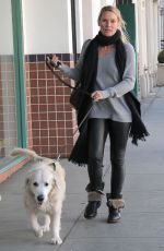 NICOLETTE SHERIDAN Out with Her Dog in Beverly Hills 01/07/2016