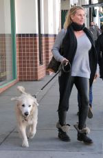 NICOLETTE SHERIDAN Out with Her Dog in Beverly Hills 01/07/2016