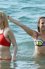 NINA DOBREV and JESSICA SZOHR in Bikinis at a Beach in Miami 01/29/2016
