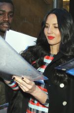 OLIVIA MUNN Arrives at SiriusXM Studios in New York 01/13/2016