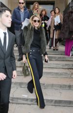 OLIVIA PALERMO Leaves Elie Saab Spring/Summer 2016 Fashion Show in Paris 01/27/2016