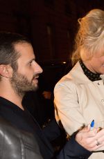 PAMELA ANDERSON Leaves Casa Di Delfo Restaurant in Paris 01/19/2016