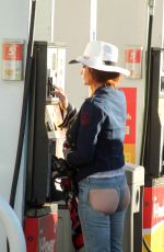 PHOEBE PRICE at a Gas Station in Studio City 01/03/2016