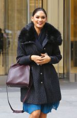 PIA ALONZO WURTZBACH Leaves SiriusXM Studios in New York 01/07/2016
