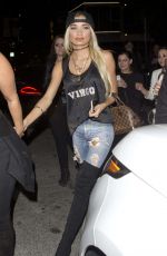 PIA MIA PEREZ Leaves Nice Guy in West Hollywood 01/24/2016