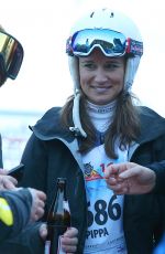 PIPPA MIDDLETON Skiing at Inferno Muerren in the Schiltron in Switzerland 01/23/2016