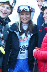 PIPPA MIDDLETON Skiing at Inferno Muerren in the Schiltron in Switzerland 01/23/2016