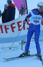 PIPPA MIDDLETON Skiing at Inferno Muerren in the Schiltron in Switzerland 01/23/2016