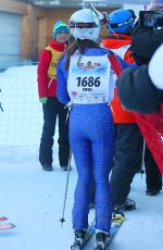 PIPPA MIDDLETON Skiing at Inferno Muerren in the Schiltron in Switzerland 01/23/2016