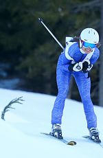 PIPPA MIDDLETON Skiing at Inferno Muerren in the Schiltron in Switzerland 01/23/2016