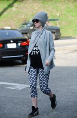 Pregnant ANNE HATHAWAY Out and About in West Hollywood 01/19/2016