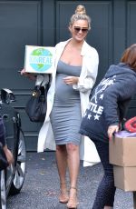 Pregnant CHRISSY TEIGEN Out and About in Beverly Hills 01/07/2016