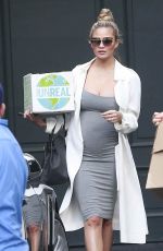 Pregnant CHRISSY TEIGEN Out and About in Beverly Hills 01/07/2016