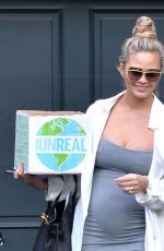 Pregnant CHRISSY TEIGEN Out and About in Beverly Hills 01/07/2016