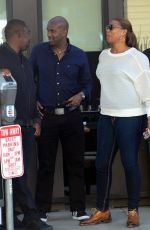 QUEEN LATIFAH Leaves Palm Restaurant in Beverly Hills 01/28/2016