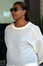 QUEEN LATIFAH Leaves Palm Restaurant in Beverly Hills 01/28/2016