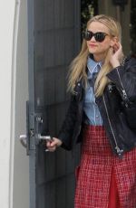 REESE WITHERSPOON in Plaid Skirt Out in Santa Monica 01/15/2016