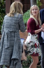 REESE WITHERSPOON< NICOLE KIDMAN and LAURA DERN on the Set of Big Little Lies in Los Angeles 01/10/2016