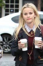 REESE WITHERSPOON Out for Coffee in Brentwood 01/06/2016