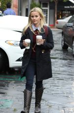 REESE WITHERSPOON Out for Coffee in Brentwood 01/06/2016