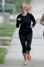 REESE WITHERSPOON Out Jogging in Brentwood 01/19/2016
