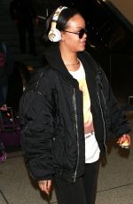 RIHANNA Arrives at LAX Airport in Los Angeles 01/08/2016