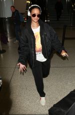 RIHANNA Arrives at LAX Airport in Los Angeles 01/08/2016