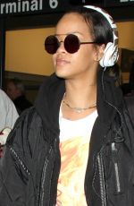 RIHANNA Arrives at LAX Airport in Los Angeles 01/08/2016